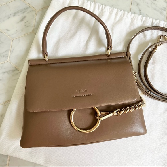 Chloe Handbags - Chloe Faye Small Soft Top Handle Crossbody Bag Desert Taupe